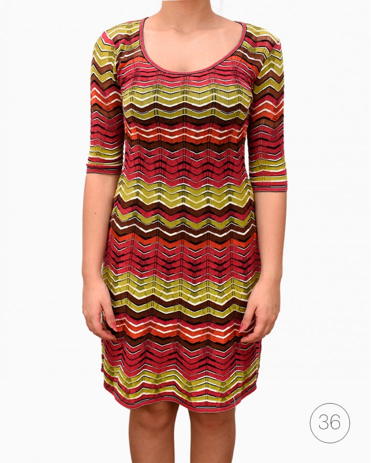 Vestido Missoni original com padronagem em chevron feminino